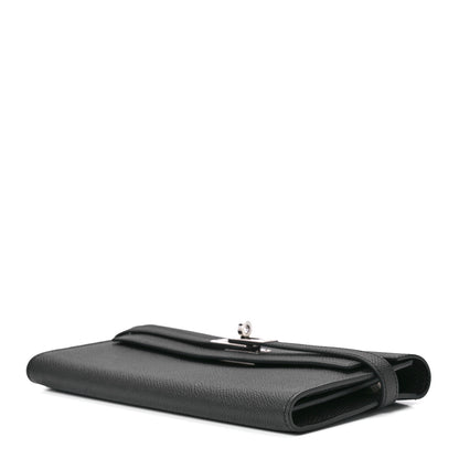 Hermes Epsom Kelly Longue Wallet Black 9 of 11