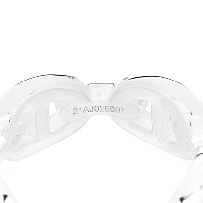 Hermes Sterling Silver PM Chaine d'Ancre Enchainee Band Ring 52 6 6 of 8