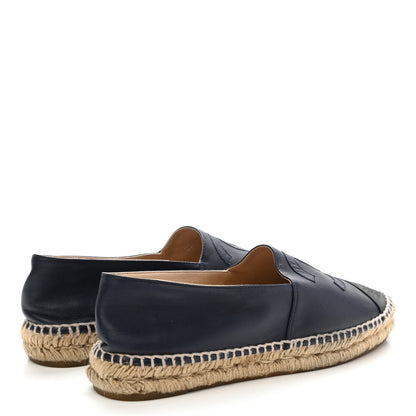 Chanel Lambskin CC Espadrilles 39 Navy Black 4 of 11