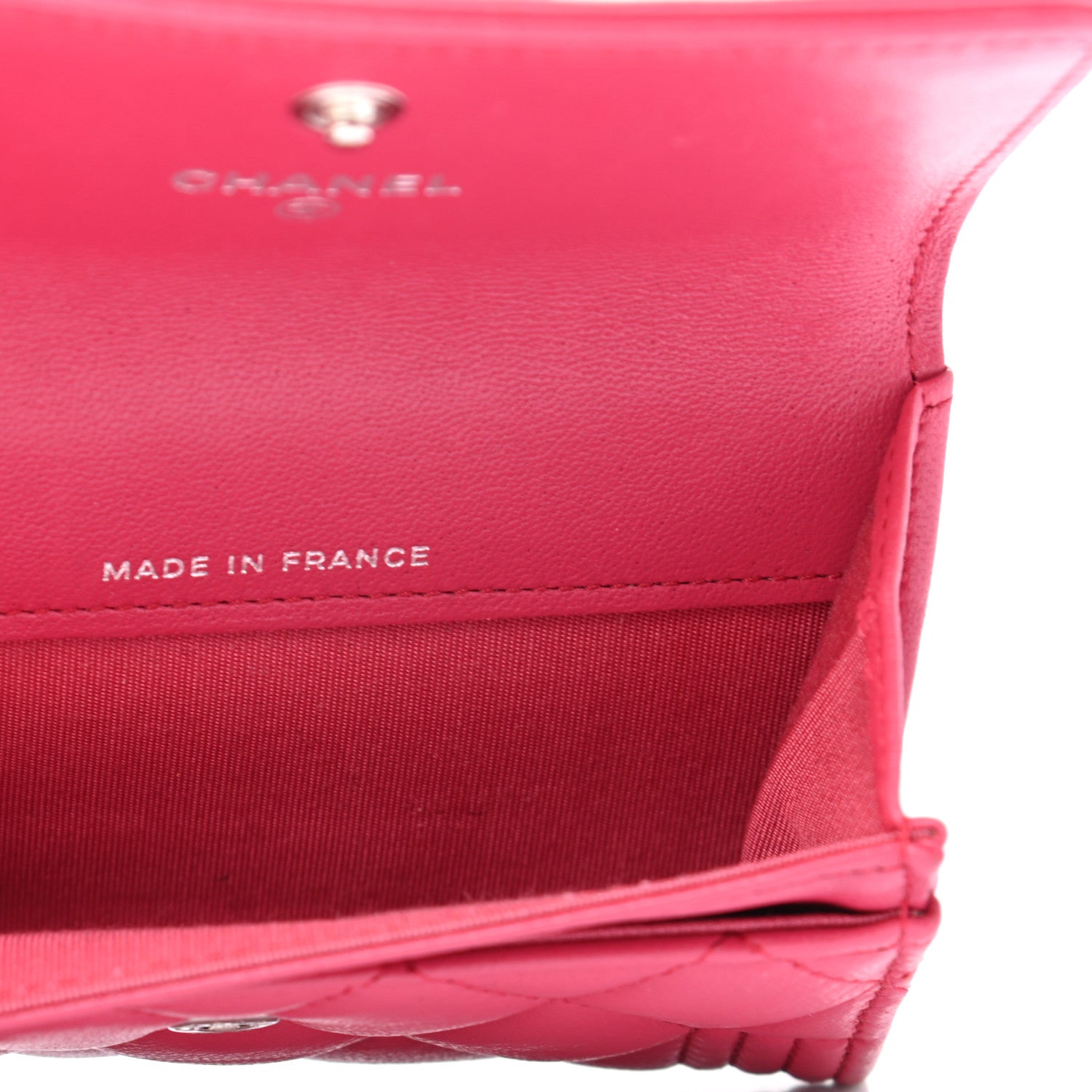 Chanel Lambskin Quilted Boy Flap Card Holder Fuchsia 5 of 8