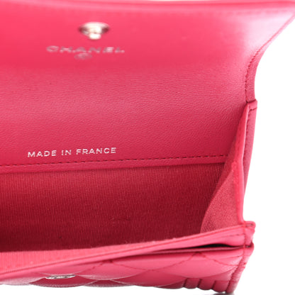 Chanel Lambskin Quilted Boy Flap Card Holder Fuchsia 5 of 8
