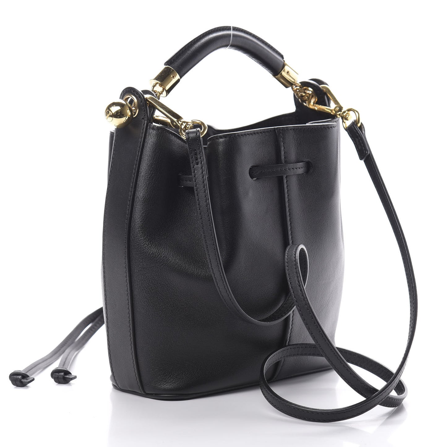 Calfskin Gala Small Bucket Bag Black