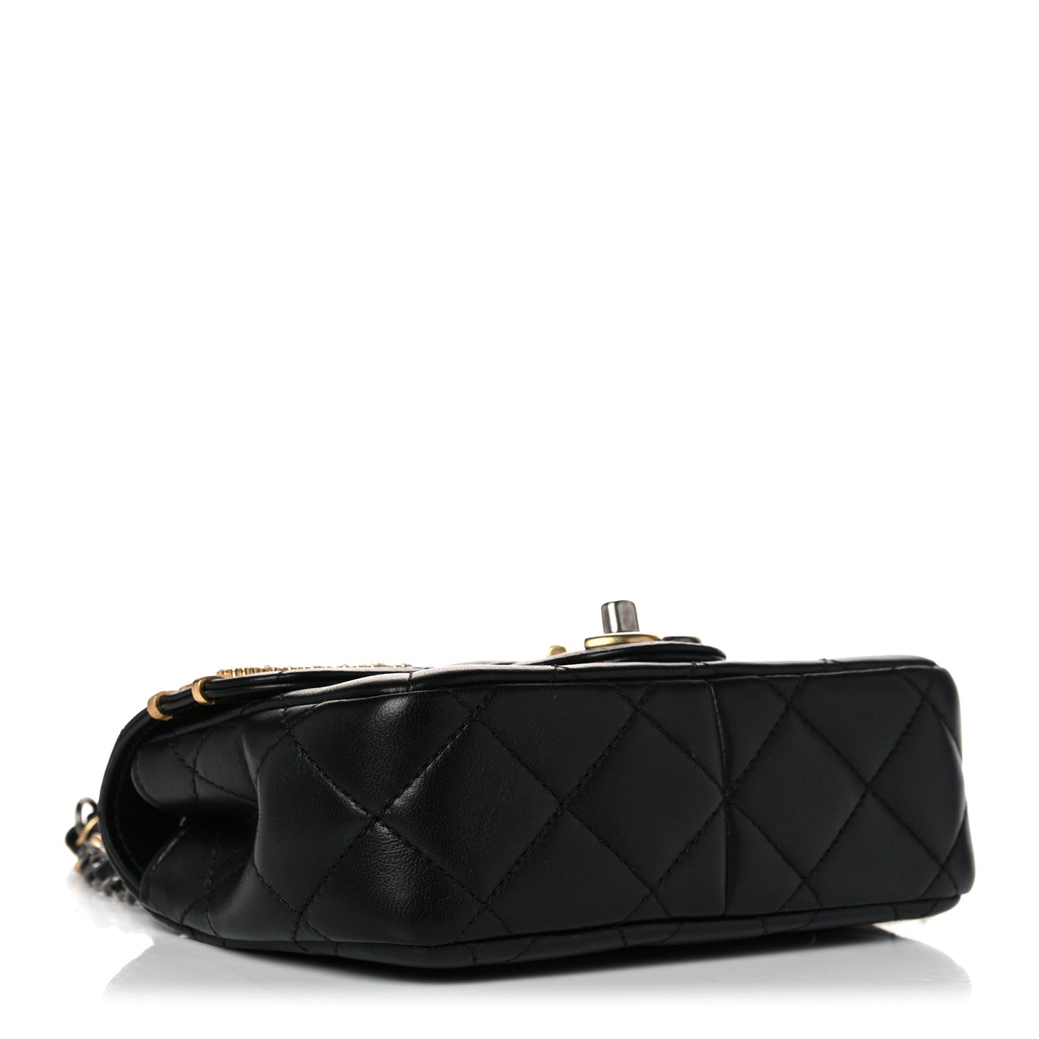 Chanel Lambskin Quilted Mini Coco Clips Single Flap Black 4 of 12