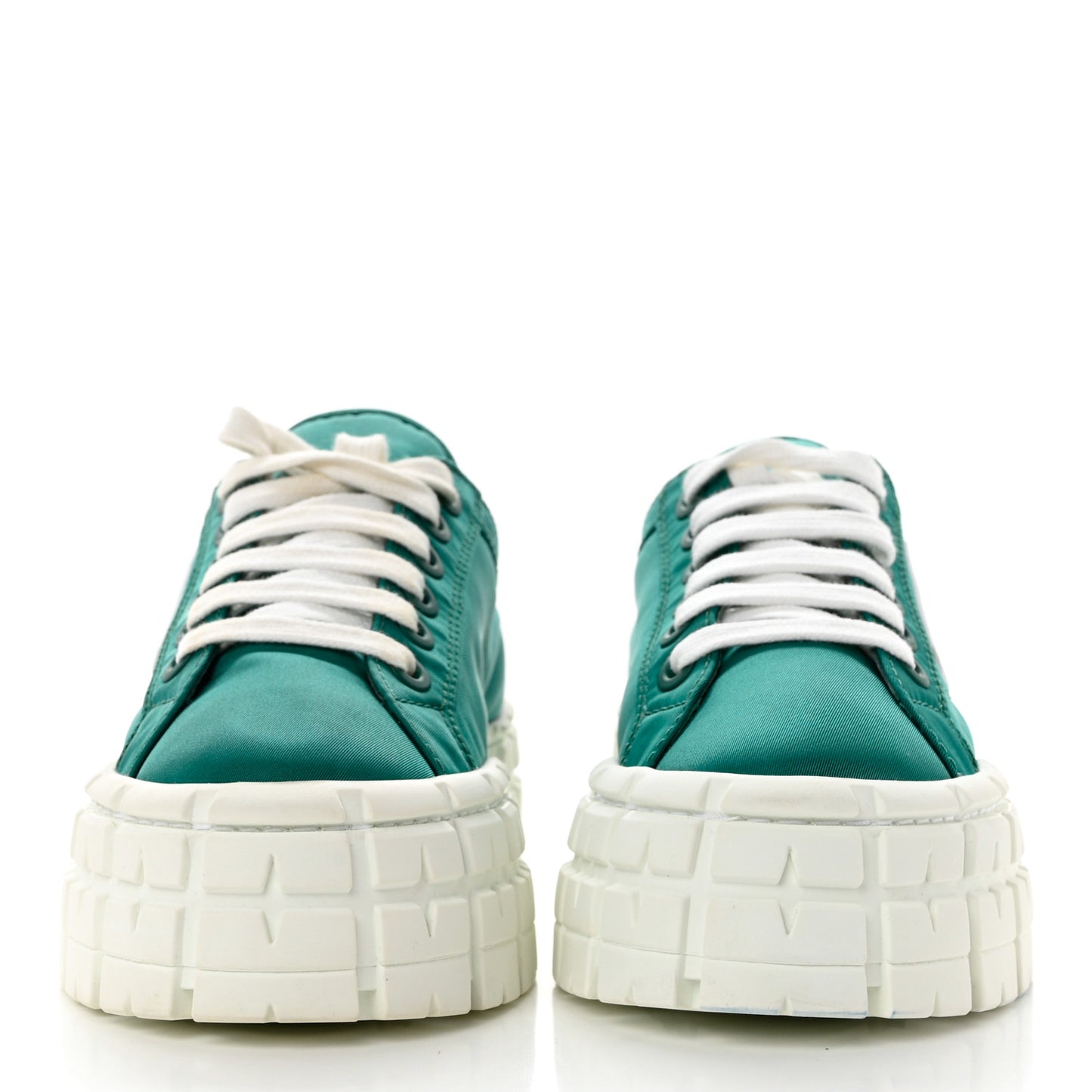 Re-Nylon Gabardine Triangle Logo Double Wheel 50mm Sneakers 38 Assenzio