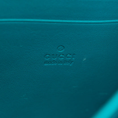 Gucci Velvet Matelasse GG Marmont Chain Wallet Pavone Cyan 8 of 14