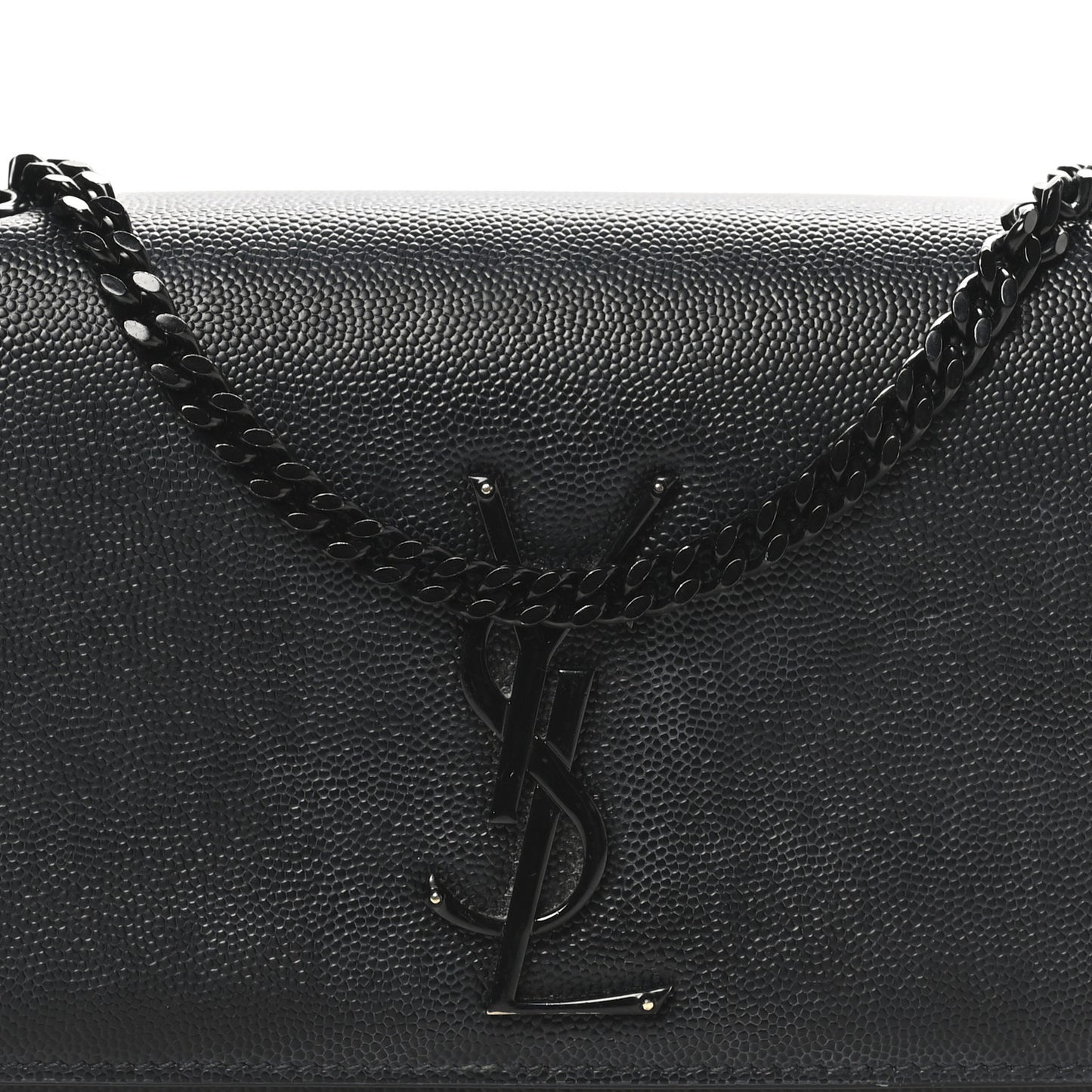 Grain De Poudre Small Monogram Monochrome Kate Satchel Black