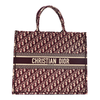 Christian Dior Oblique Large Book Tote Burgundy Multicolor Burgundy Multicolor 1 of 11