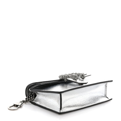 Gucci Metallic Calfskin Super Mini Dionysus Shoulder Bag Silver 4 of 11