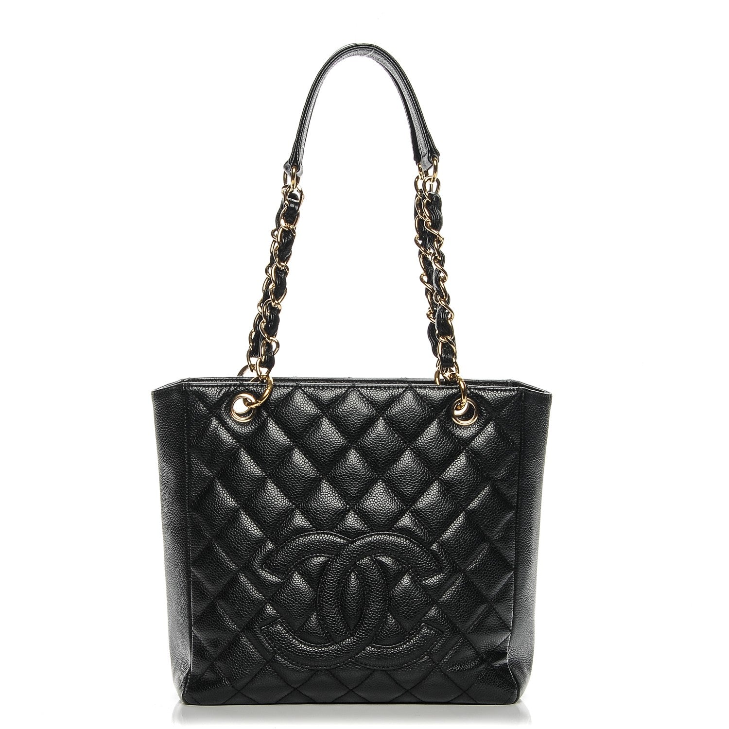 Chanel Caviar Quilted Petit Shopping Tote PST Black 1 of 7