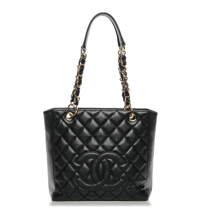Chanel Caviar Quilted Petit Shopping Tote PST Black 1 of 7