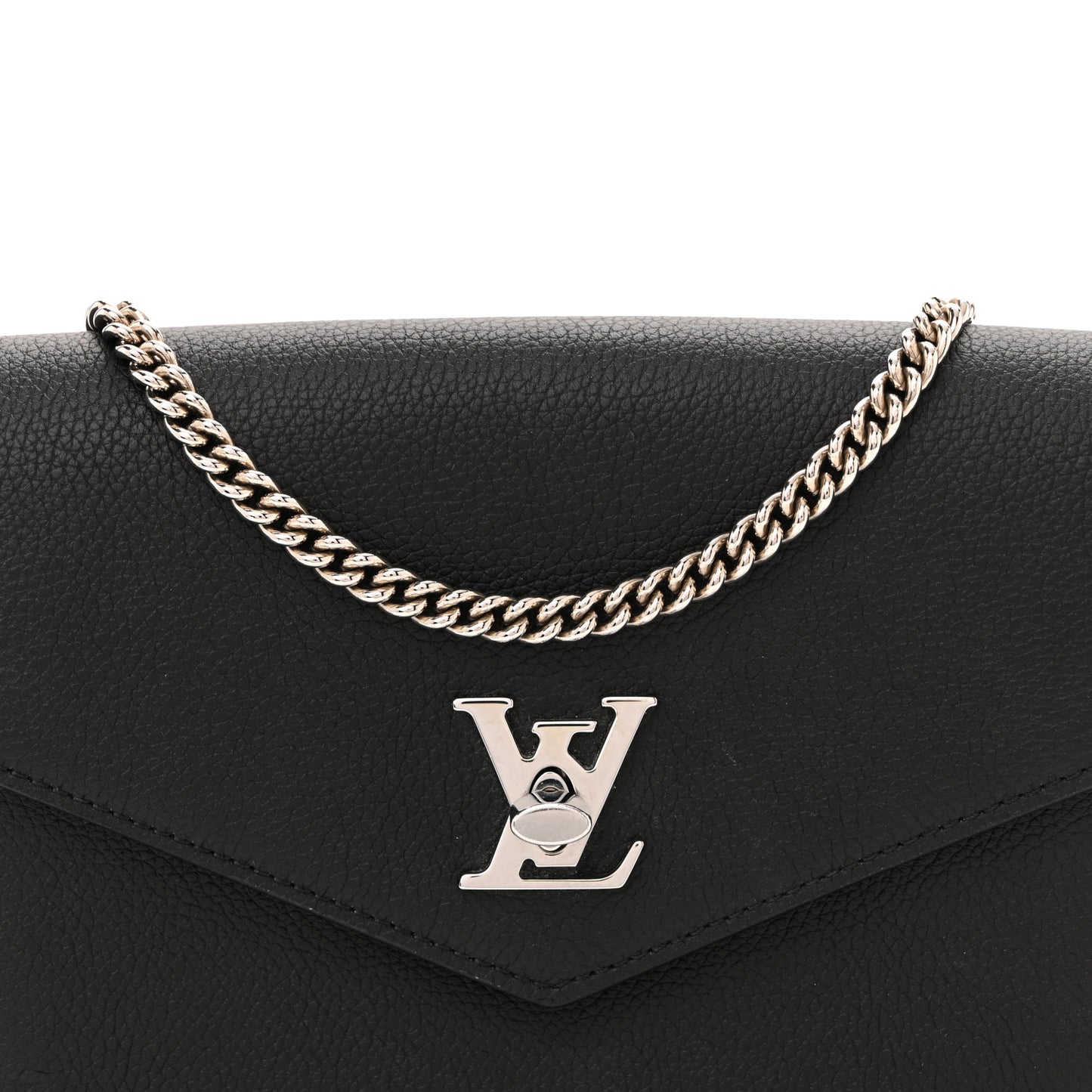 Soft Calfskin My Lockme Chain Pochette Black