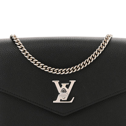 Louis Vuitton Soft Calfskin My Lockme Chain Pochette Black 7 of 9