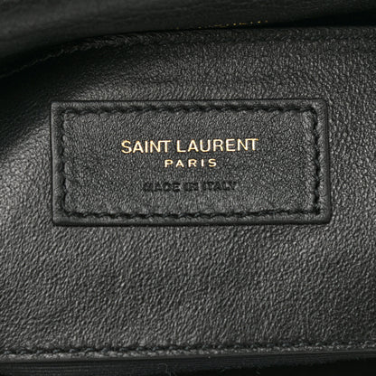 Saint Laurent Sheepskin Matelasse Chevron Monogram Medium College Bag Black 7 of 11