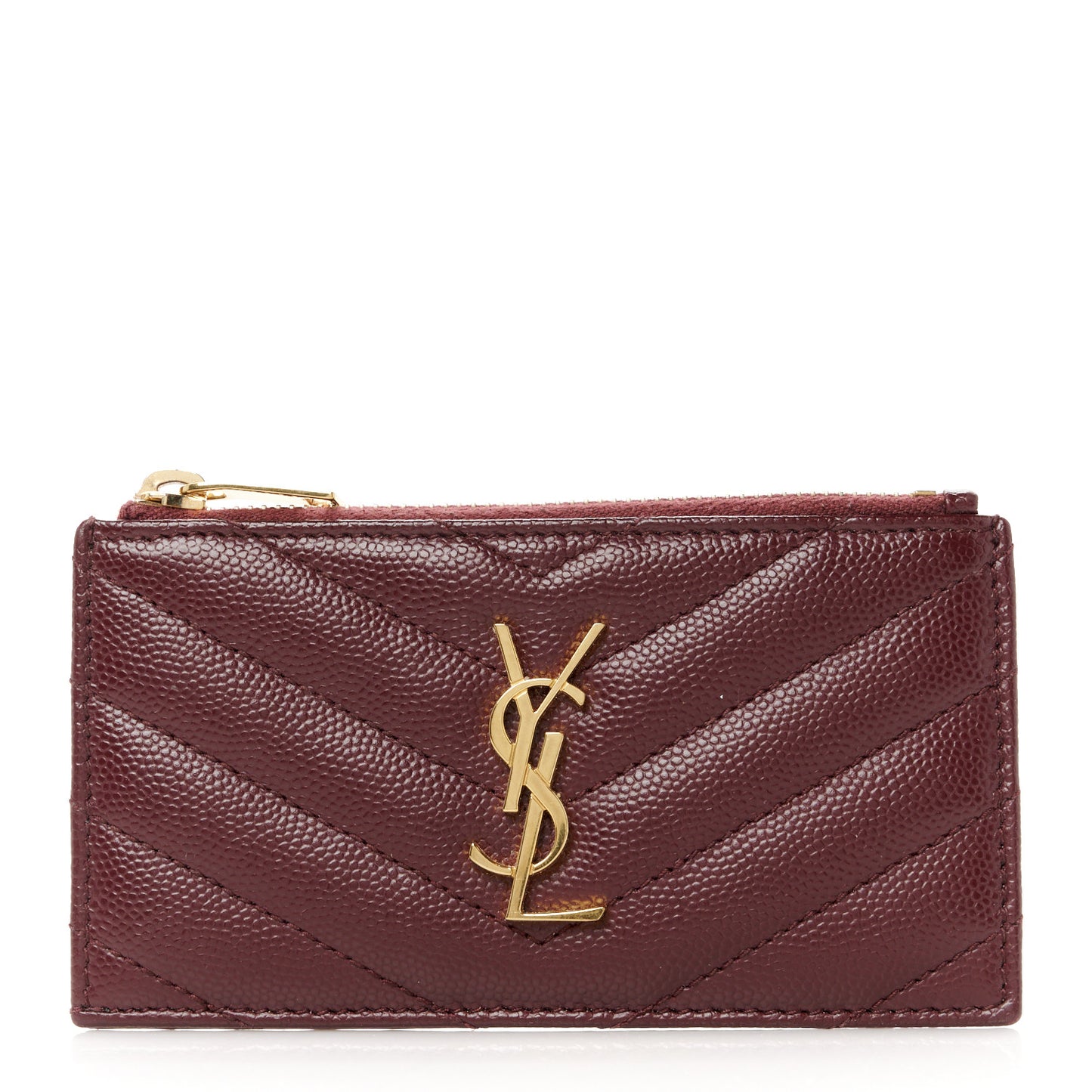 Monogram Grain de Poudre 5 Fragments Zip Pouch Card Holder Palissandre