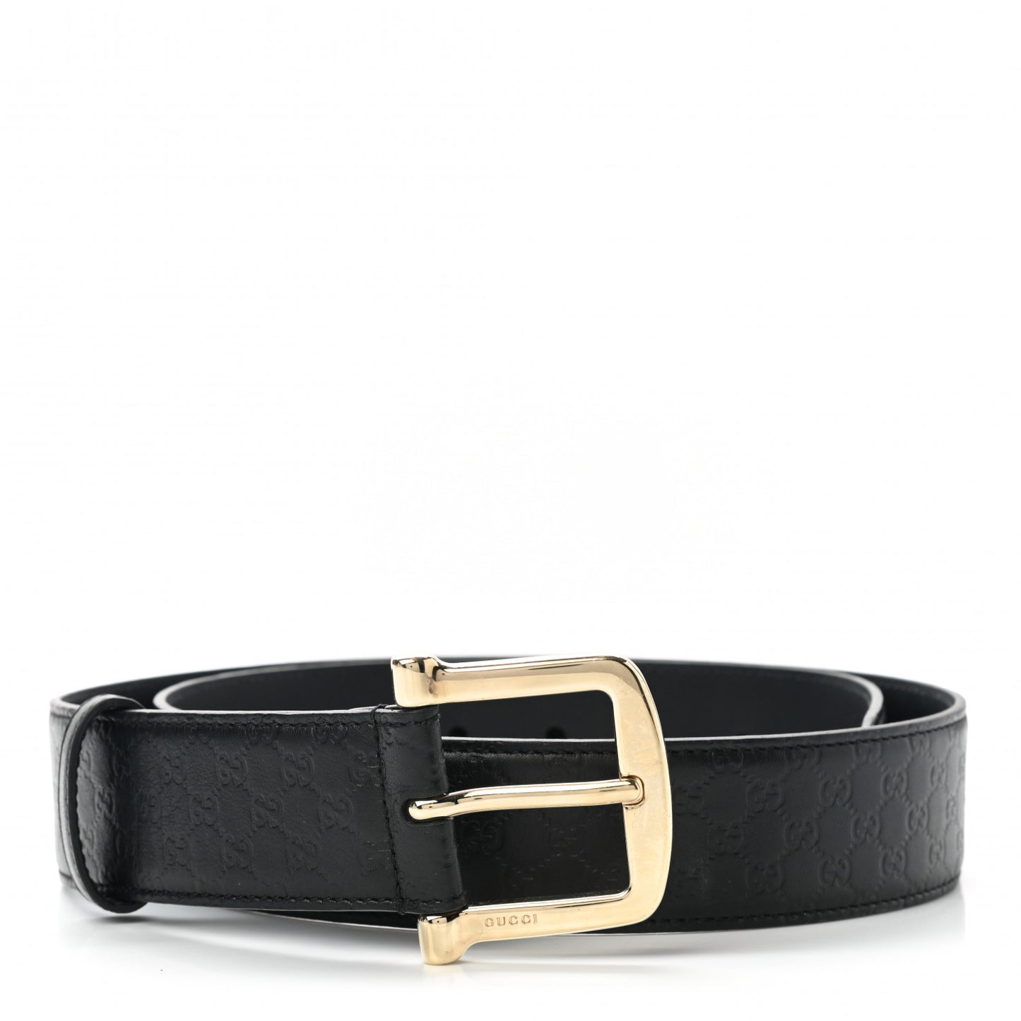Soft Microguccissima Margaux Calfskin Belt 90 36 Black