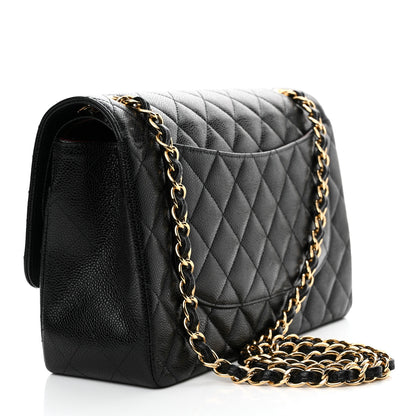 Chanel Caviar Quilted Jumbo Double Flap Black 3 of 12