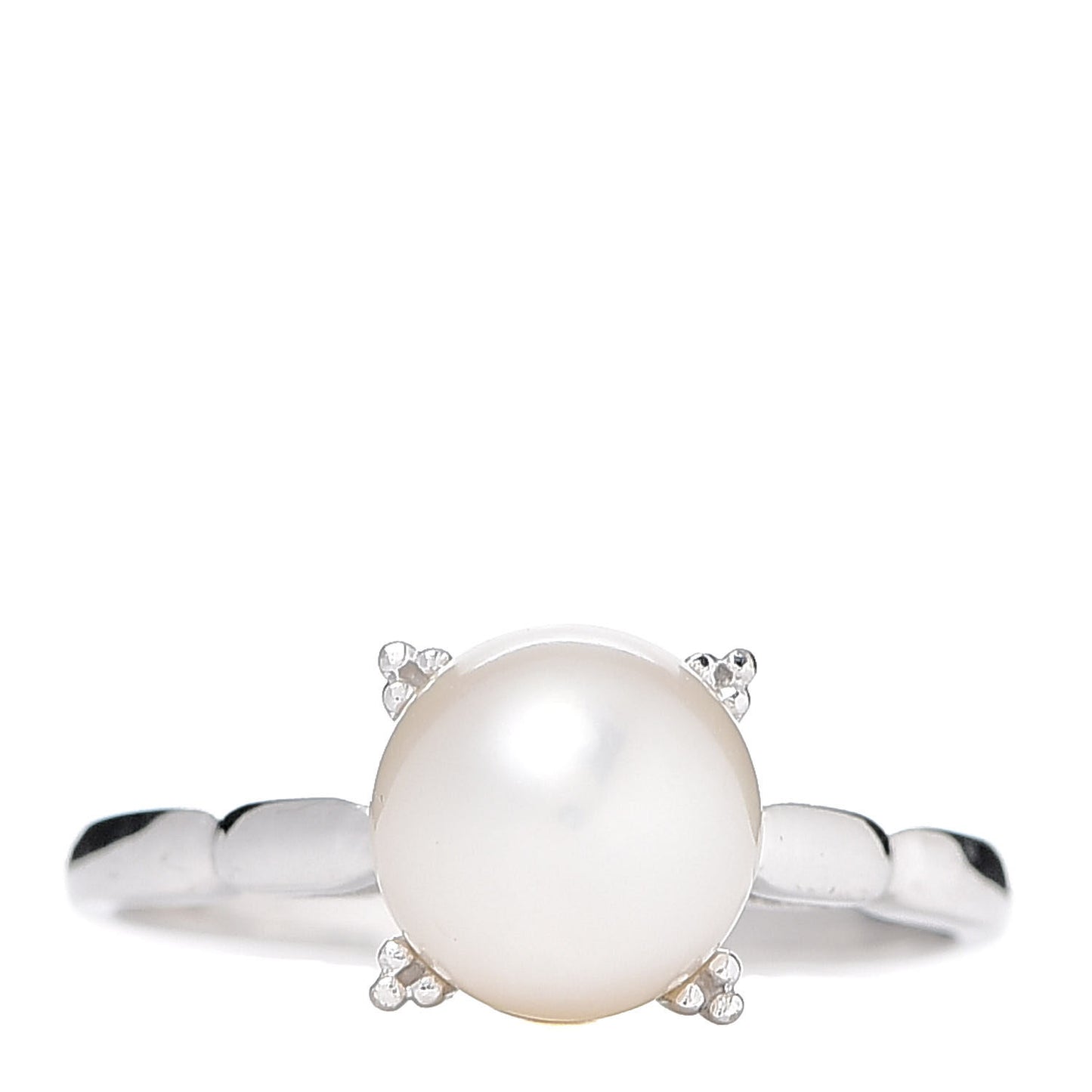 14K White Gold Akoya Pearl 7.5mm Ring 53 6.5