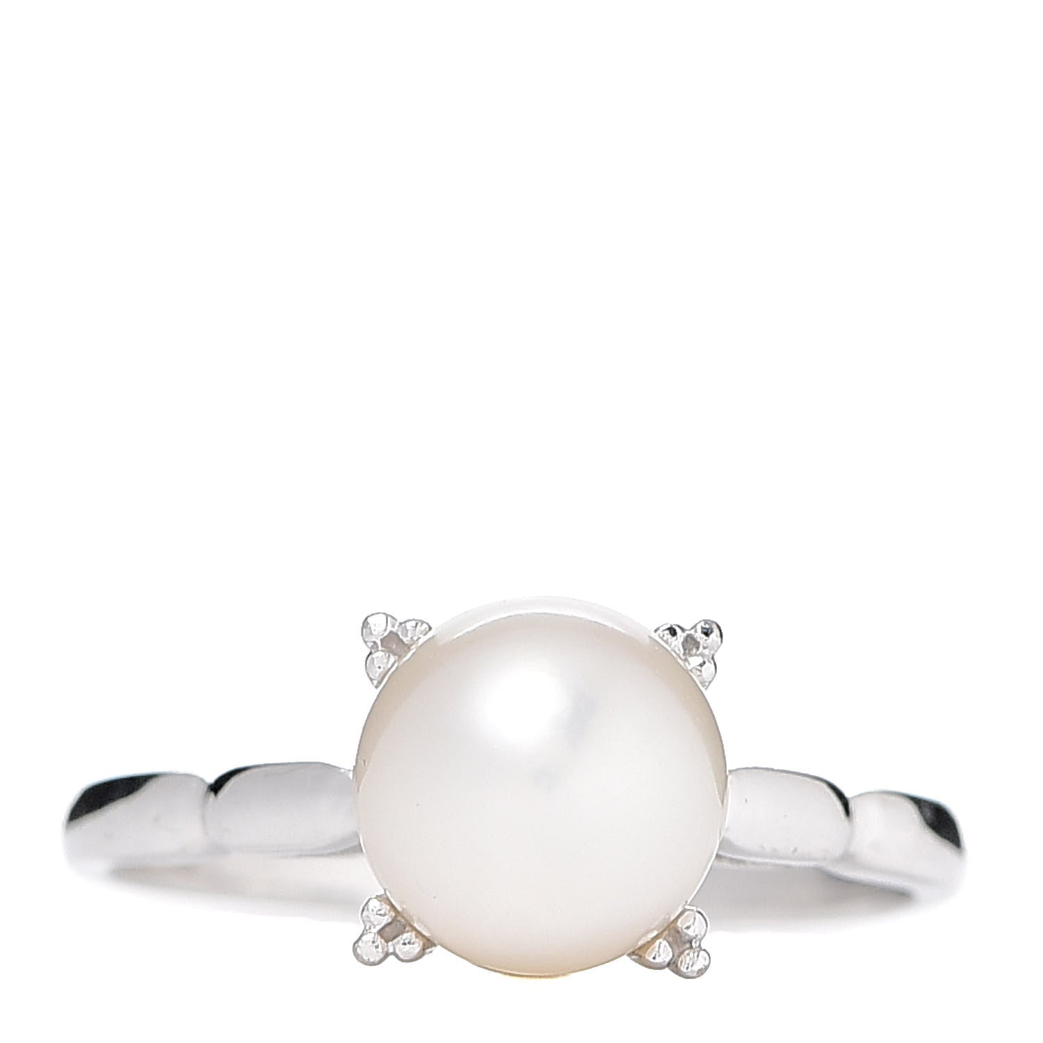 Mikimoto 14K White Gold Akoya Pearl 7.5mm Ring 53 6.5 1 of 4