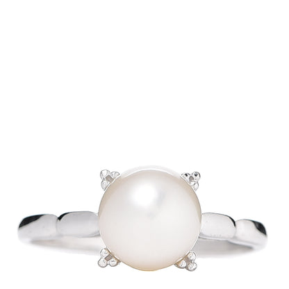 Mikimoto 14K White Gold Akoya Pearl 7.5mm Ring 53 6.5 1 of 4