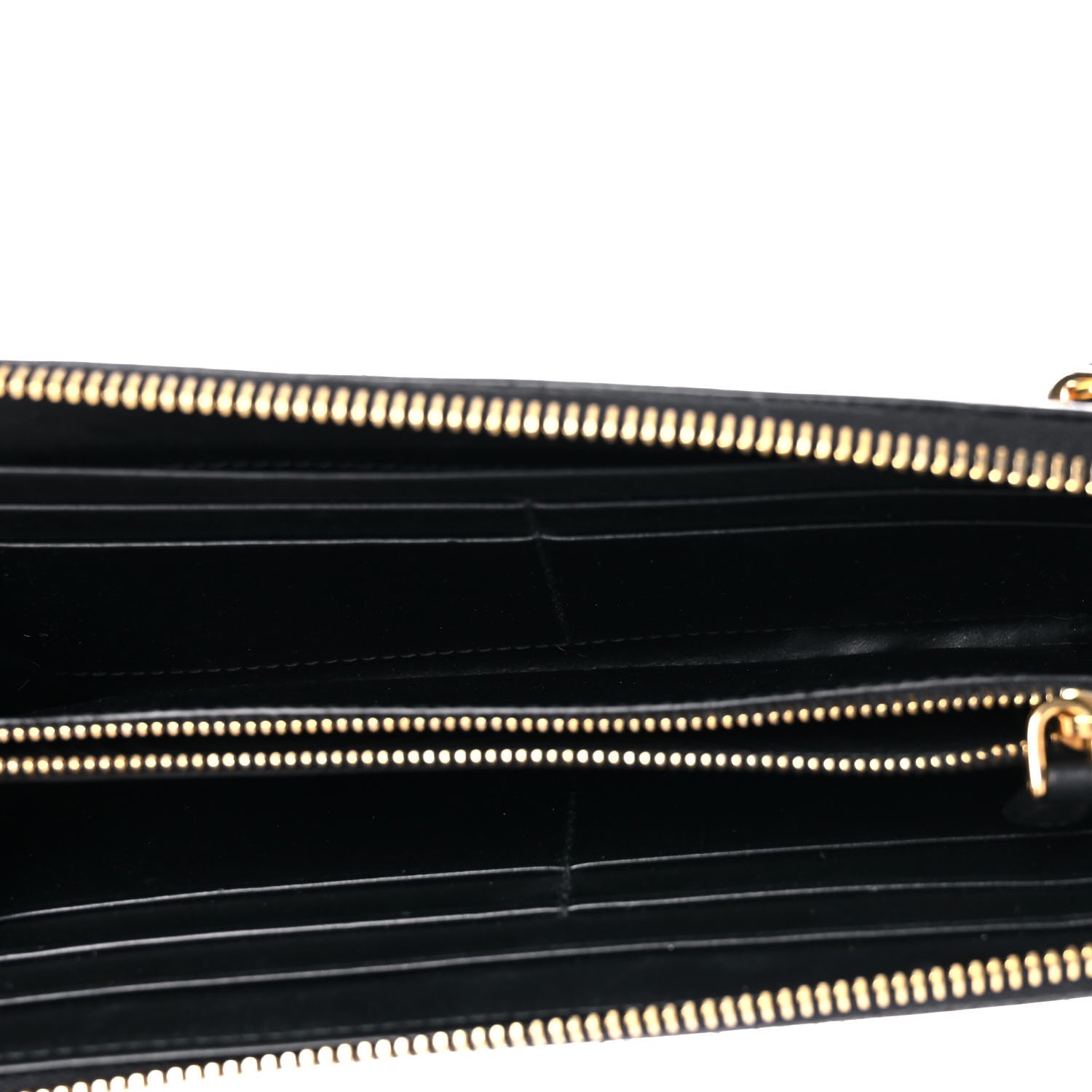 Prada Vitello Move Half Zip Wallet Black 5 of 12