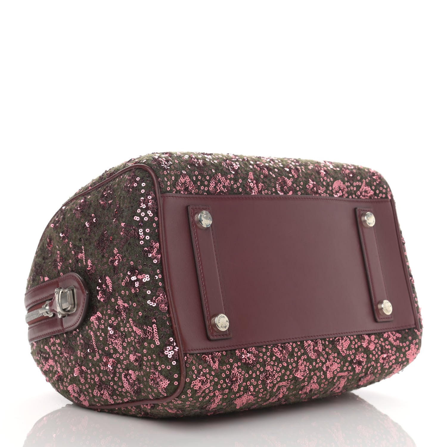 Louis Vuitton Sequin Monogram Sunshine Express Speedy Burgundy 4 of 15