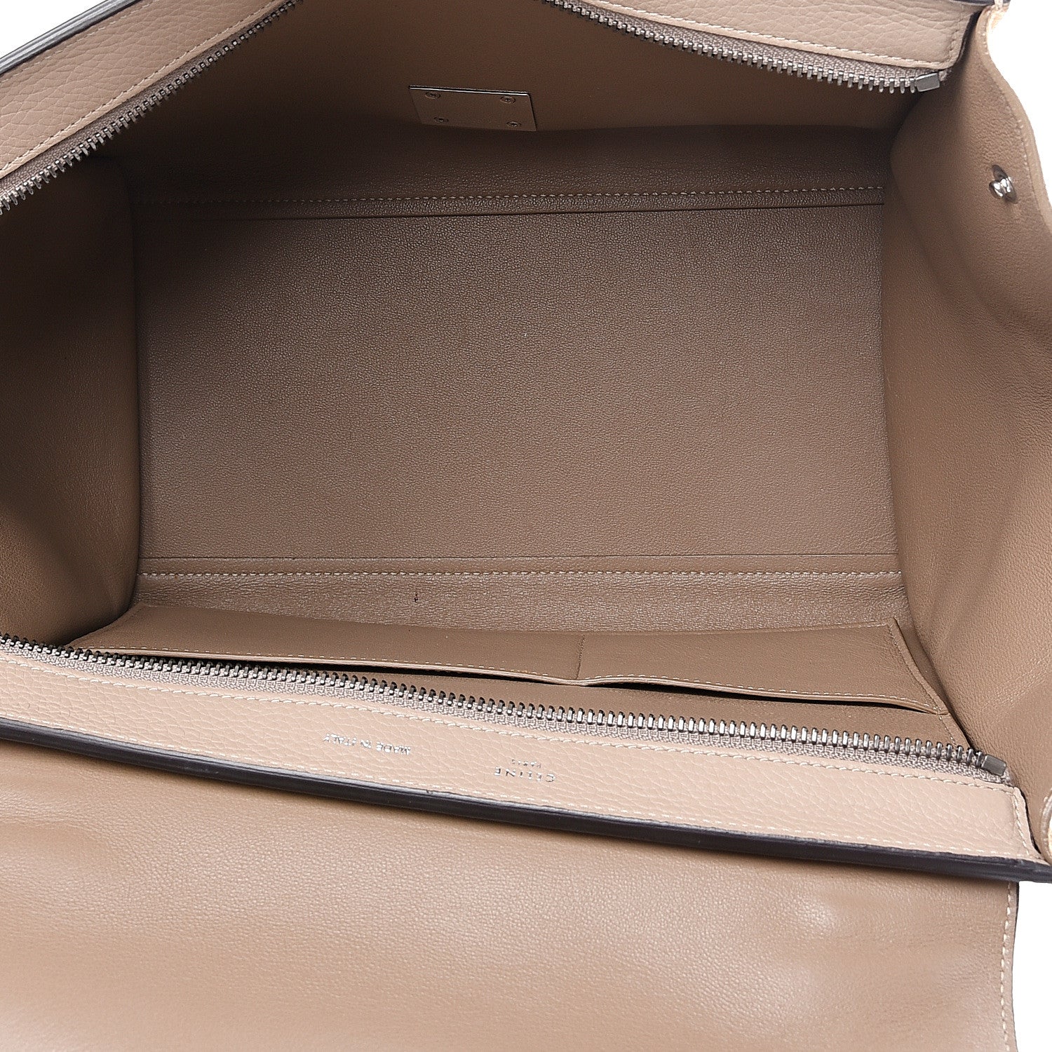 Celine Drummed Calfskin Suede Medium Trapeze Dune 4 of 8