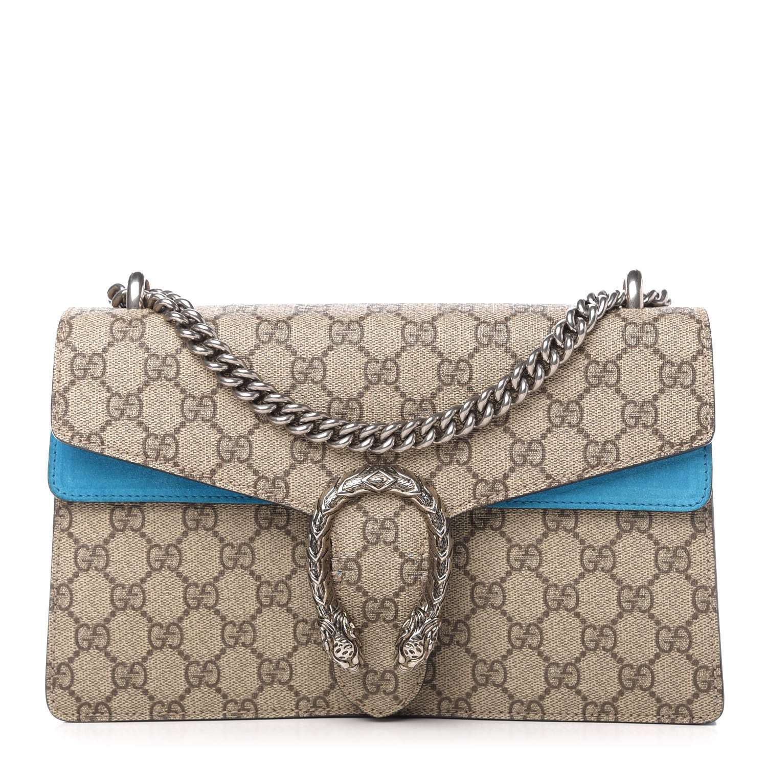 Gucci GG Supreme Monogram Small Dionysus Shoulder Bag Bright Turquoise 1 of 10