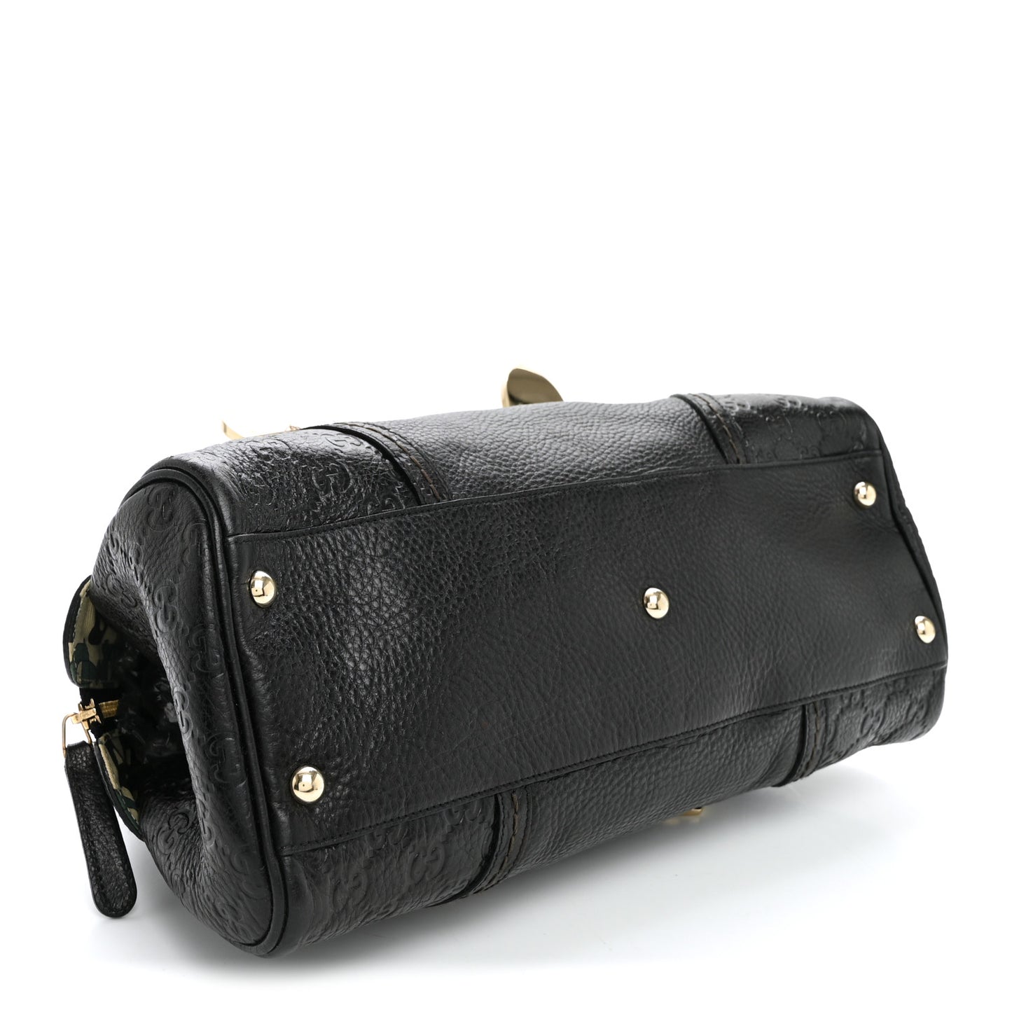 Calfskin Guccissima Signoria Bowler Bag Black
