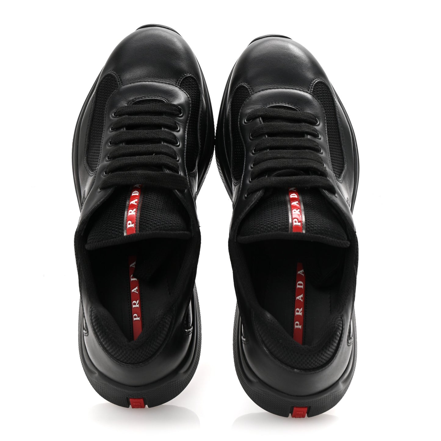 Vitello Soft Mesh Mens America's Cup Sneakers  9.5 Black