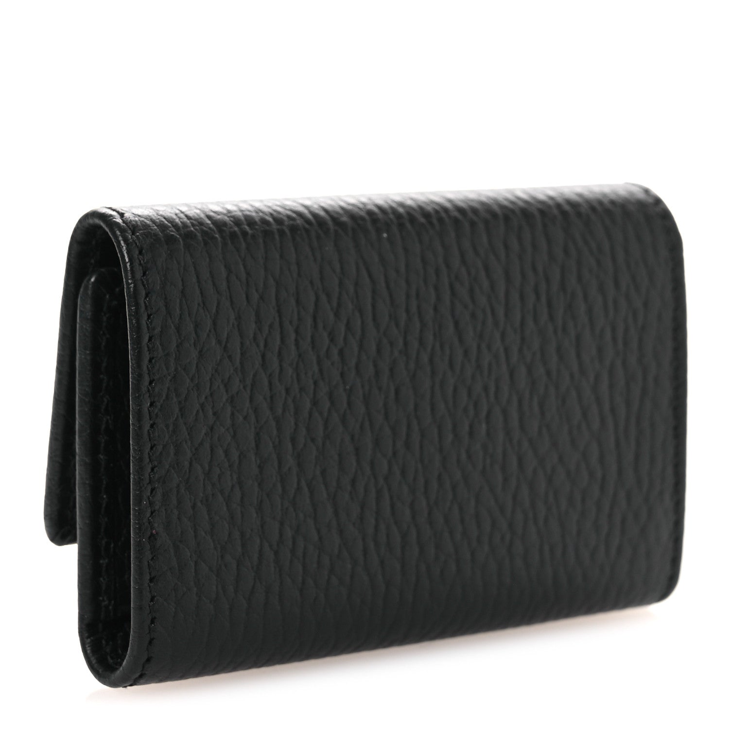 Gucci Pebbled Calfskin GG Marmont 6 Key Holder Black 3 of 8