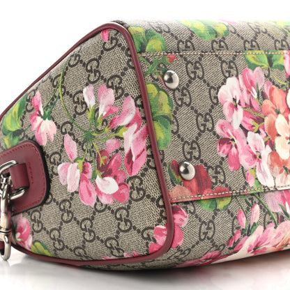 Gucci GG Supreme Monogram Blooms Small Boston Beige Multicolor Dry Rose 9 of 11