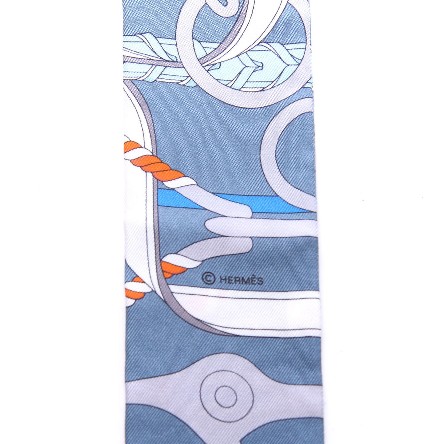 Silk Panoplie Equestre Twilly Gris Ciel Orange