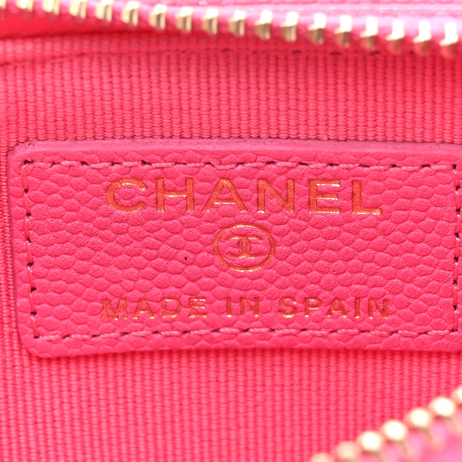 Chanel Caviar Quilted Flap Zip Card Holder Dark Pink 7 of 14