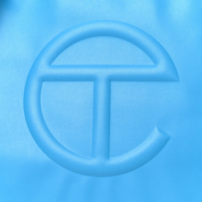 Telfar Vegan Leather Large Shopping Bag Cyan 8 of 10