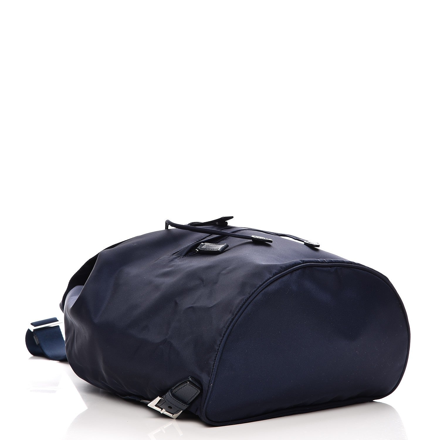 Prada Nylon Vela Saffiano Medium Cinch Backpack Baltico 4 of 7