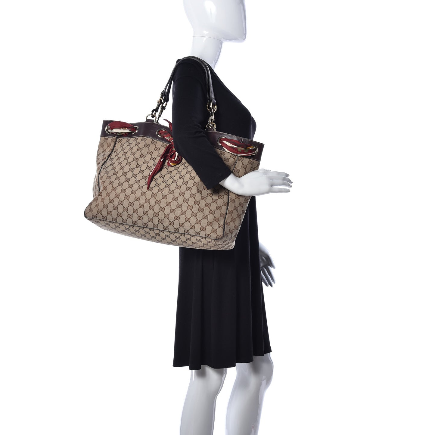Monogram Large Positano Tote Brown