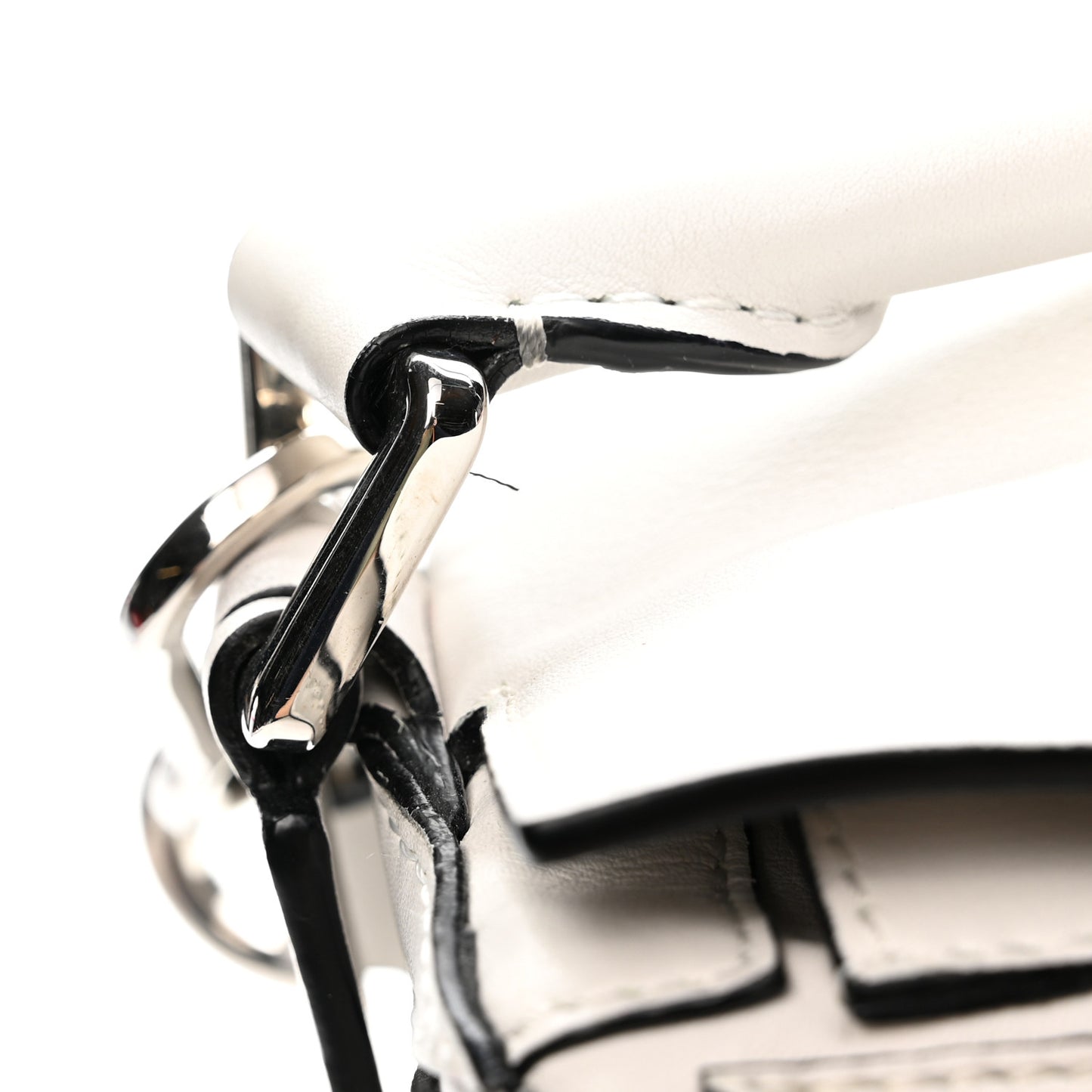 Calfskin Small Puzzle Bag White