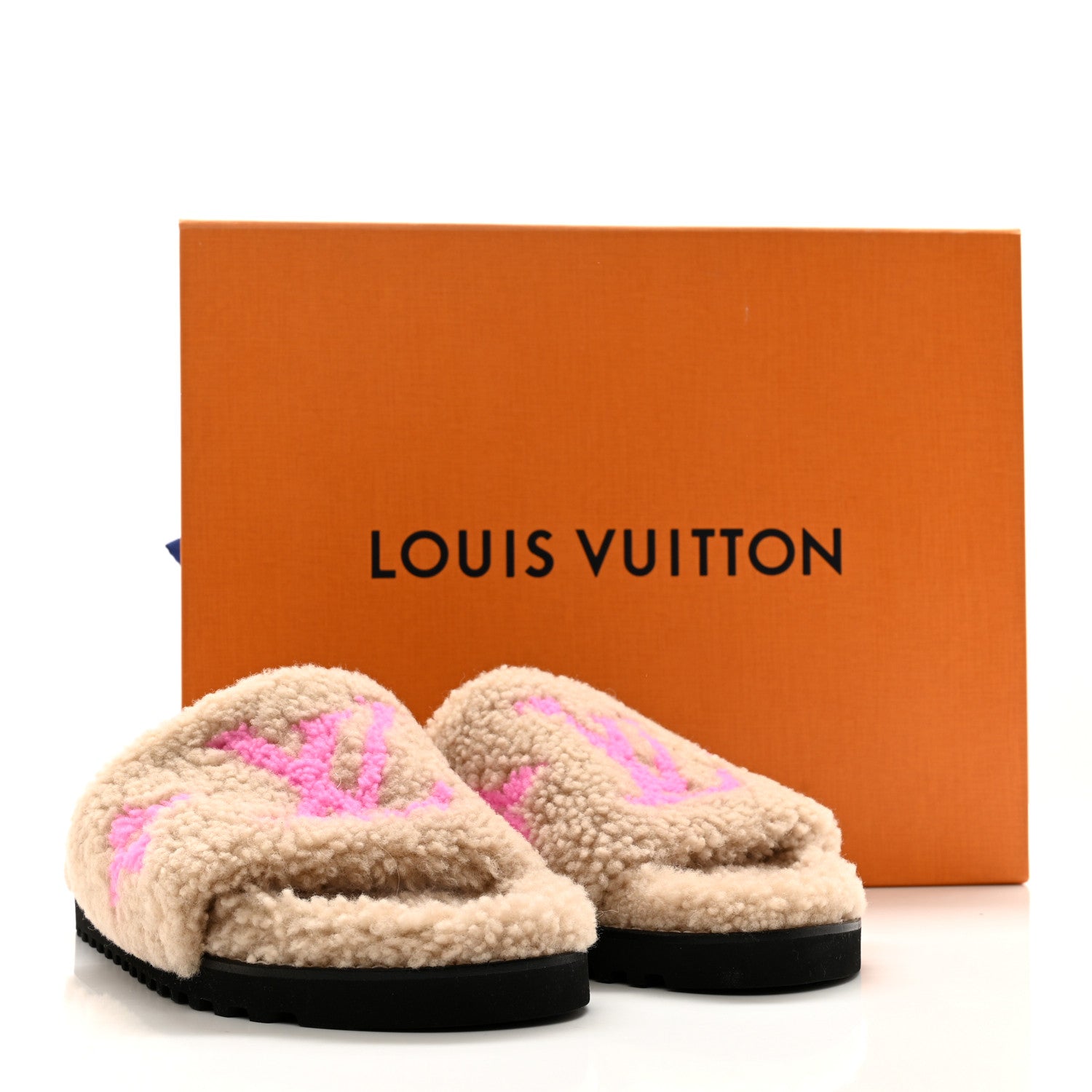 Louis Vuitton Shearling Paseo Flat Comfort Mule 41 Beige 8 of 8