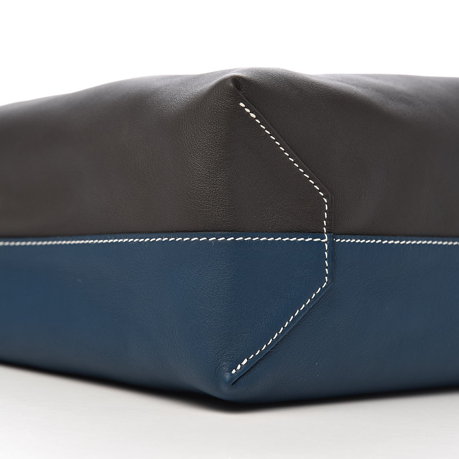 Hermes Veau Sikkim Double Sens 36 Reversible Tote Graphite Black Bleu Thalassa 16 of 19