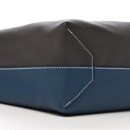 Hermes Veau Sikkim Double Sens 36 Reversible Tote Graphite Black Bleu Thalassa 16 of 19