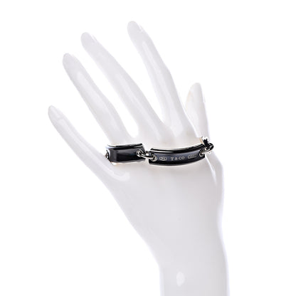 Tiffany Sterling Silver Titanium Link 1837 ID Bracelet 2 of 5