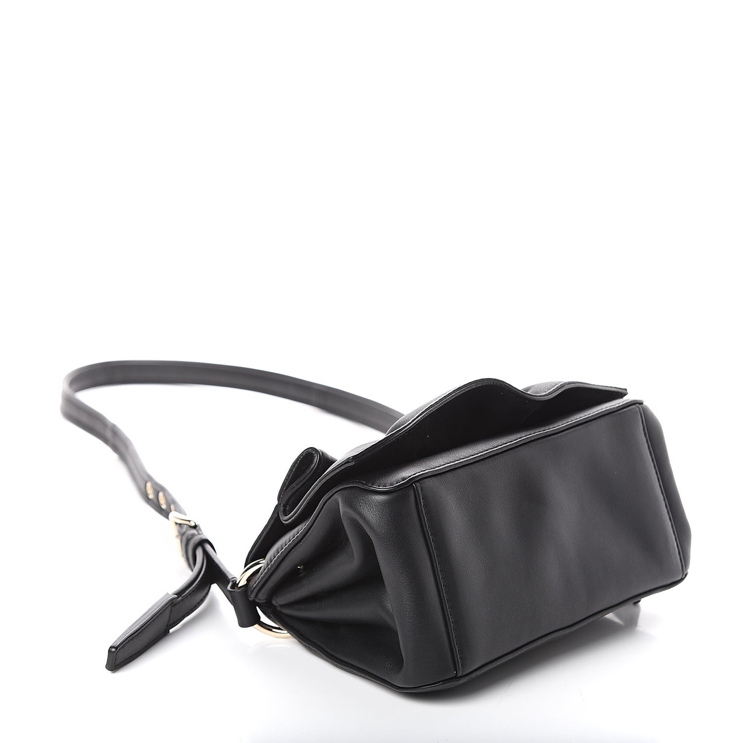 Smooth Calfskin Mini Bloomy Crossbody Bag Black