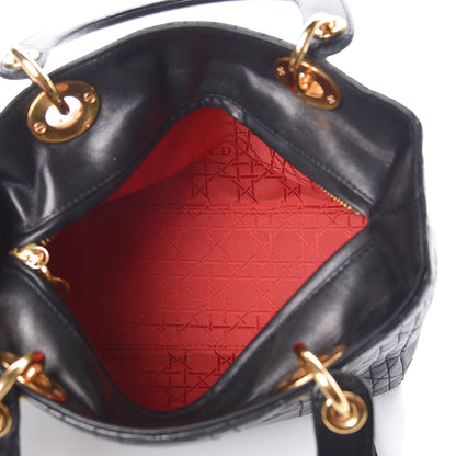 Christian Dior Lambskin Cannage Medium Lady Dior Black 5 of 17