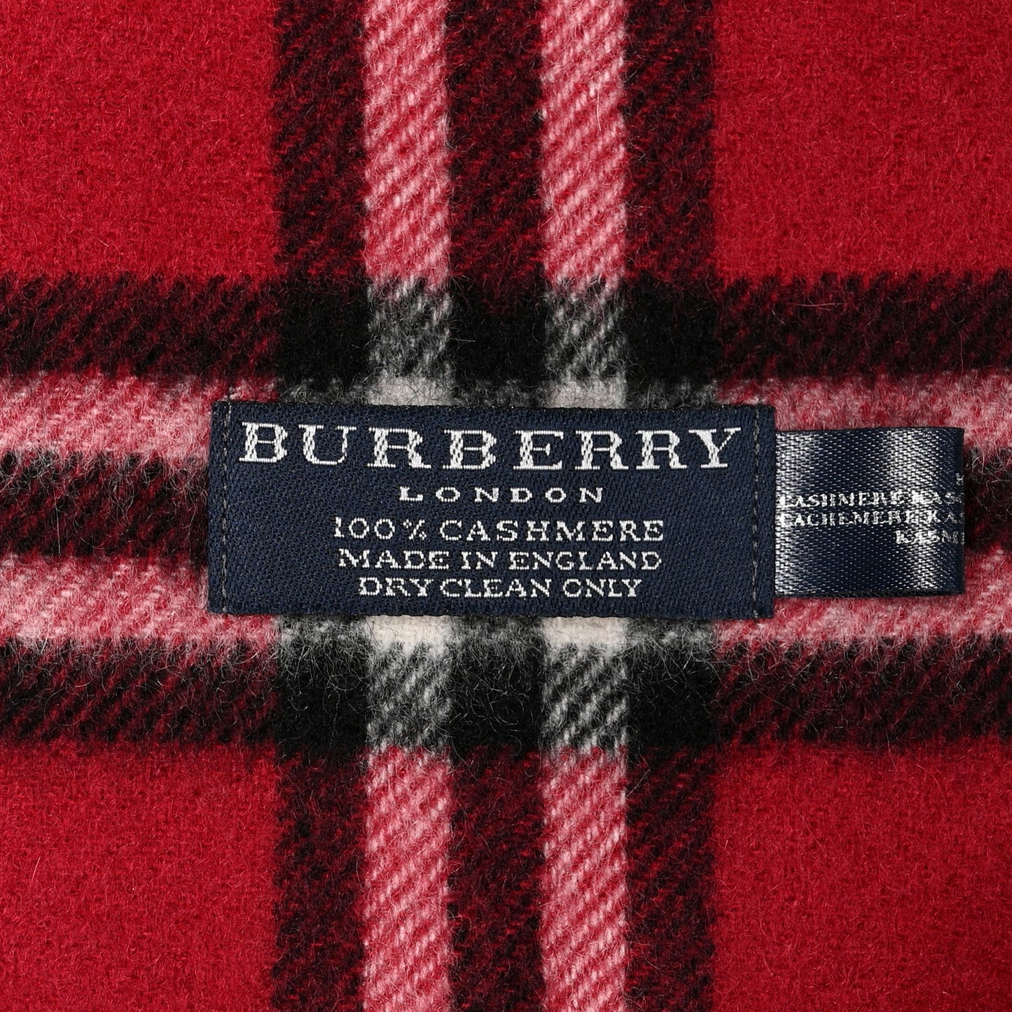 Cashmere Nova Check Fringe Scarf Parade Red
