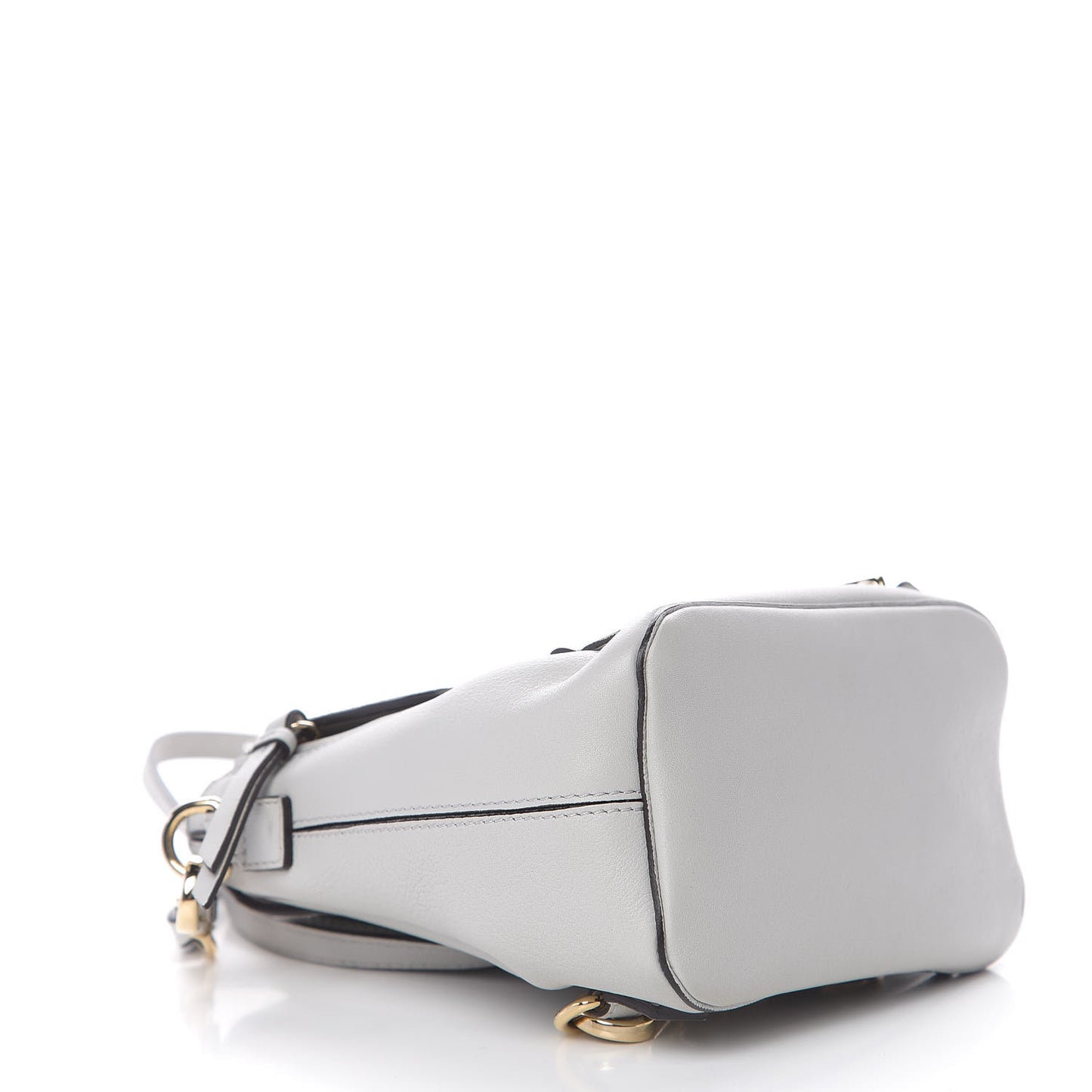 Suede Calfskin Mini Faye Backpack Airy Grey