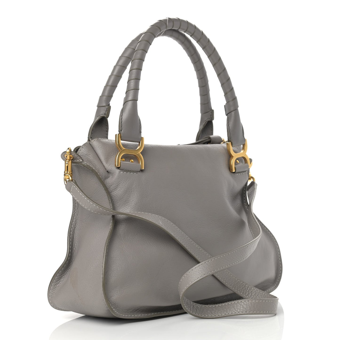 Calfskin Medium Marcie Satchel Cashmere Grey