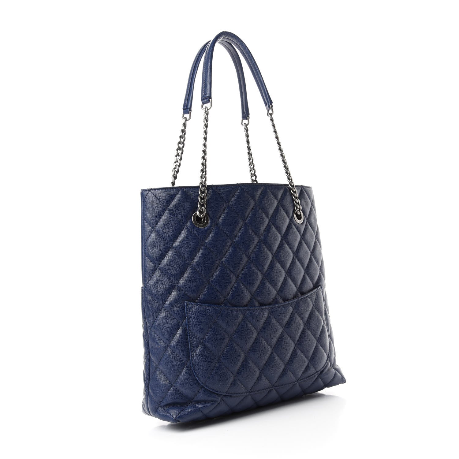 Chanel Caviar Quilted Small Urban Delight Tote Blue 3 of 10