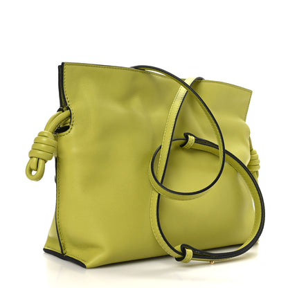 Loewe Calfskin Mini Flamenco Knot Clutch Lime Yellow 2 of 7