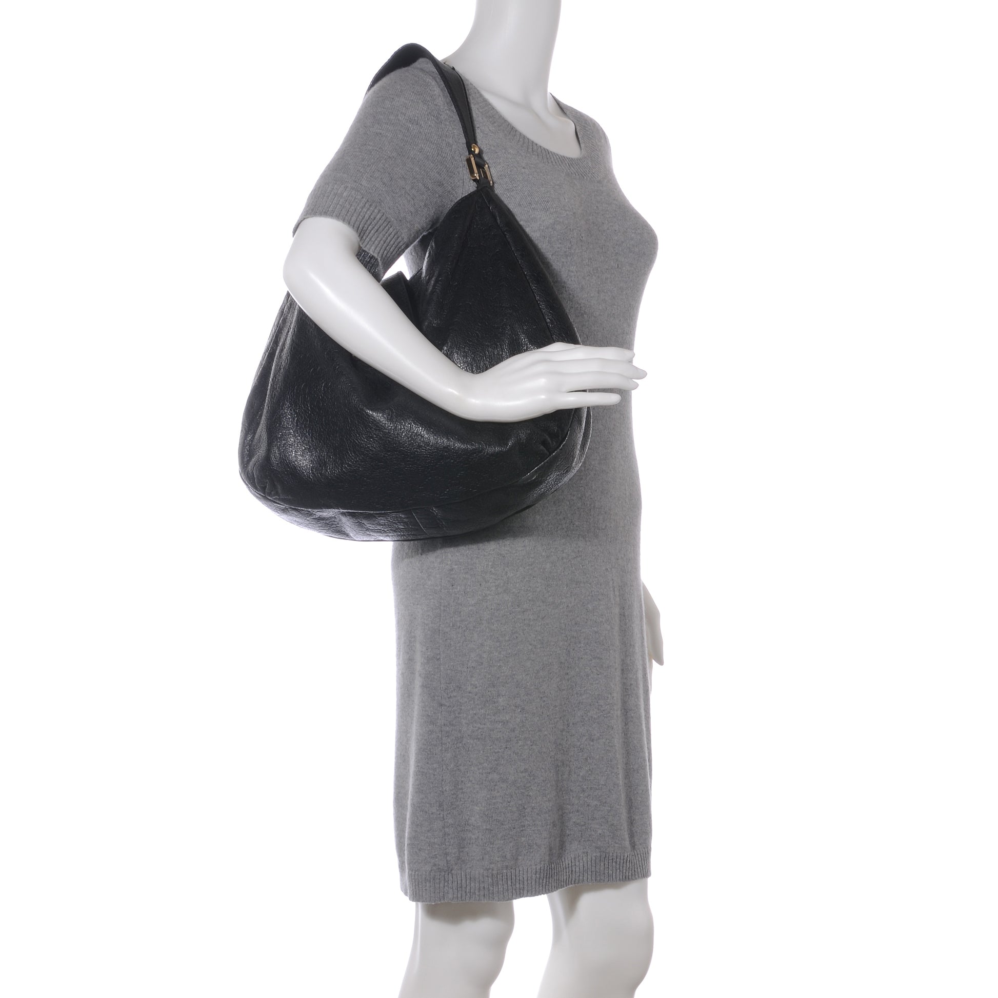Gucci Guccissima New Ladies Web Hobo Black 2 of 8