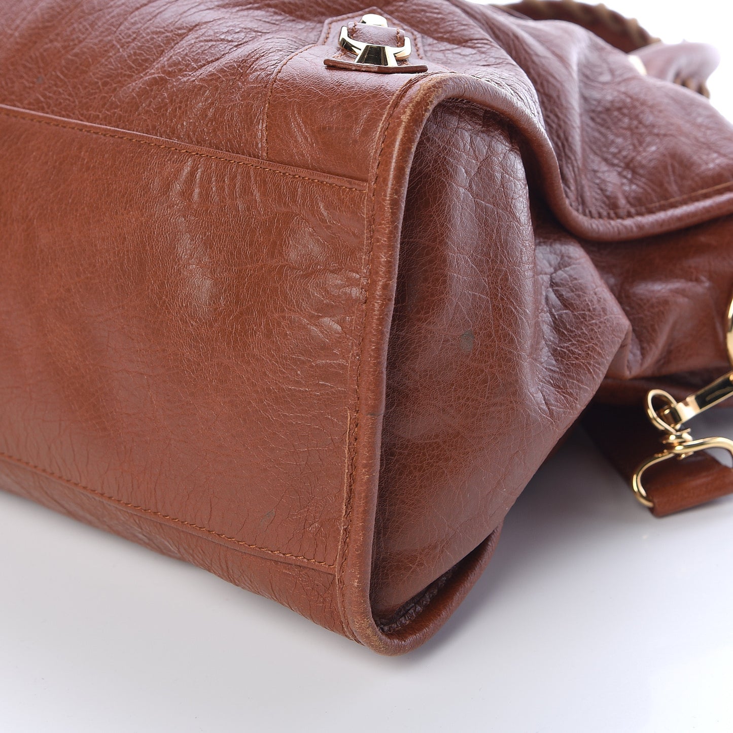 Agneau Classic Gold Hardware City Marron Cognac